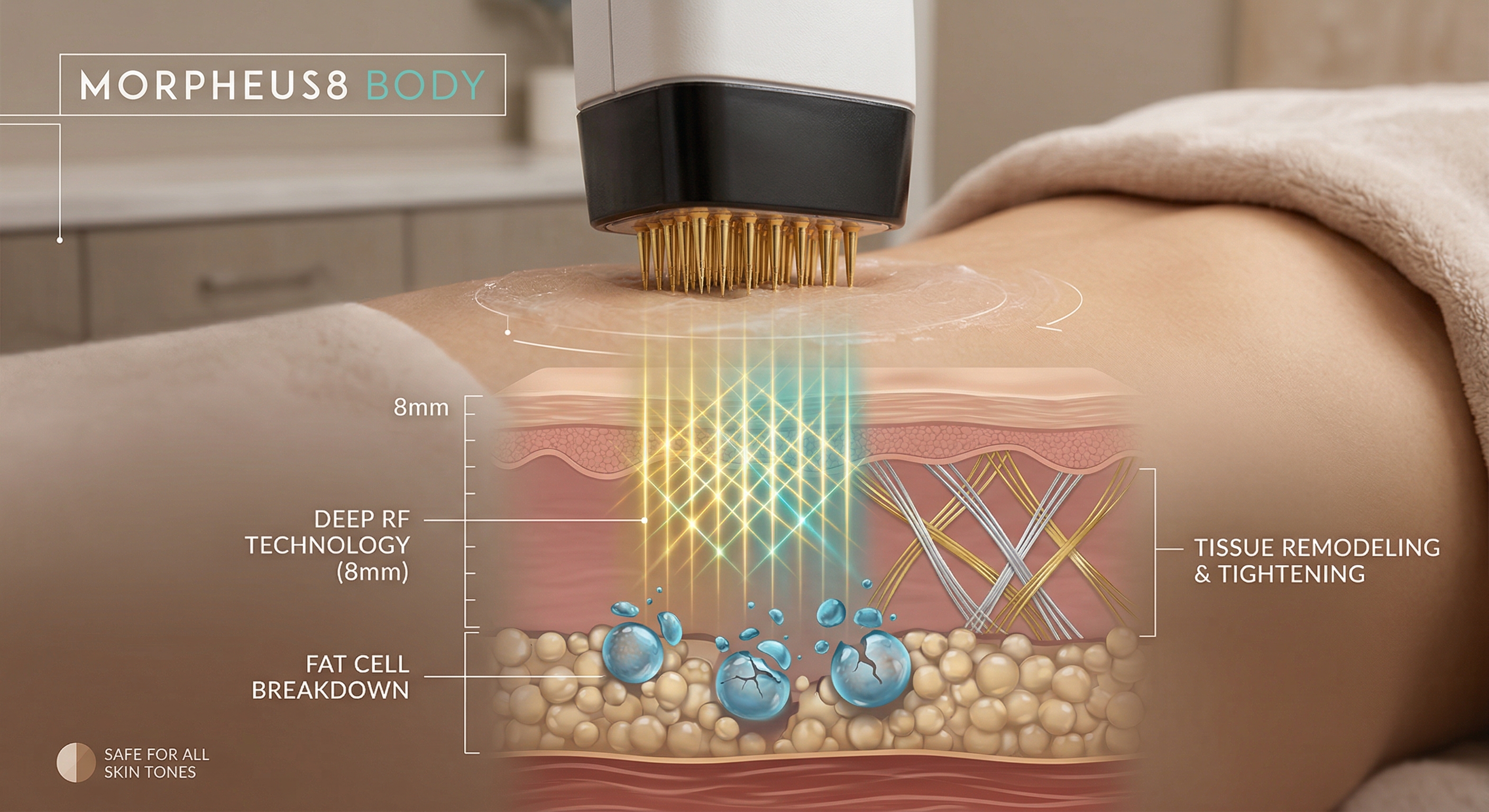 Morpheus8 Body fat reduction and skin tightening treatment