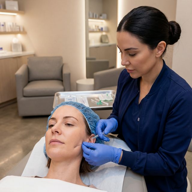 Thread lift non-surgical facelift treatment